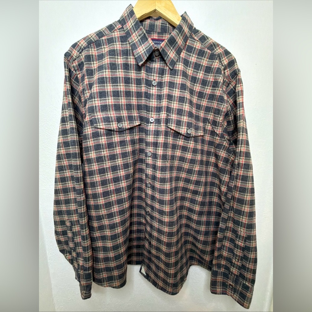 UNTUCKit Men’s Kuhlmann Plaid long sleeve Flannel Shirt Size XL